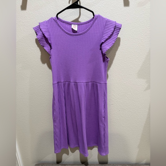 Wonder Nation Girls Textured Ruffle Dress - Picture 2 of 4
